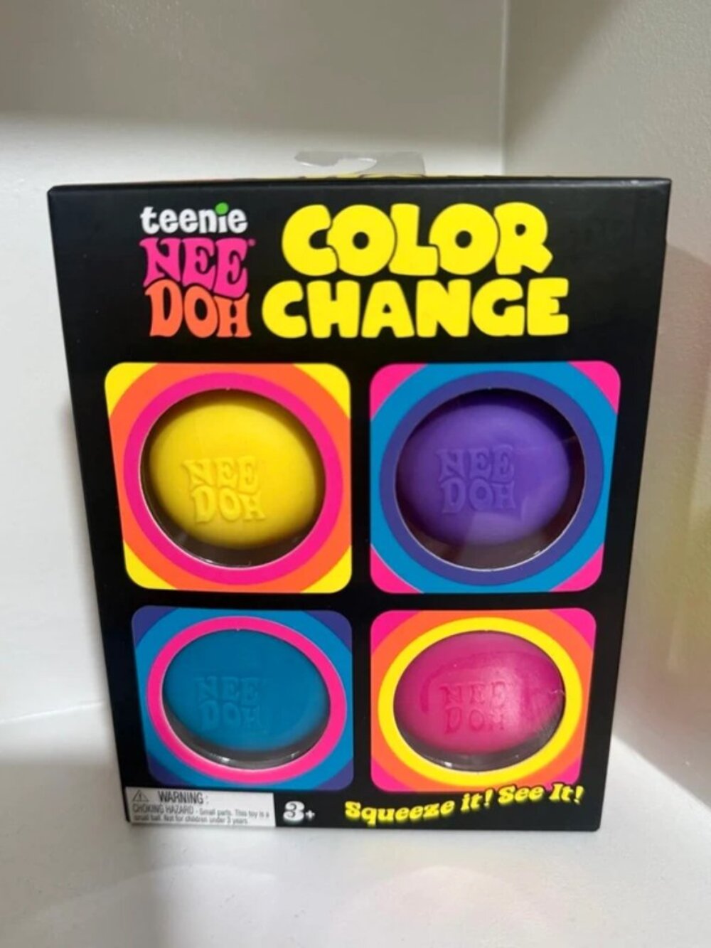 NeeDoh Teenie Color Changing Squishy 4 pack